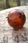 Amber glass ball