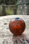 Amber glass ball