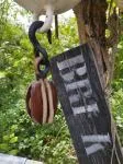 Antique 19th-century bronze pulley 