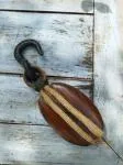 Antique 19th-century bronze pulley 