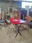 Antique cast iron bistro table