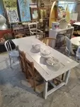 Large antique workshop table 