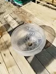 Art Deco frosted glass lampshade