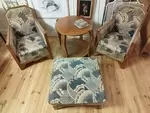 Art Deco living room with armchairs and table 