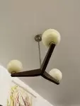 Art Deco pendant light with three globes