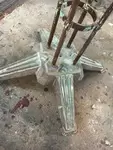 Art deco wrought iron garden table