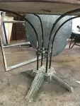 Art deco wrought iron garden table