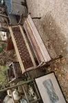 Cast iron and wood bench 