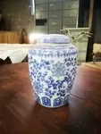 Blue apothecary pharmacy jar