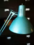 Blue articulated lamp