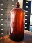 Amber glass bottle