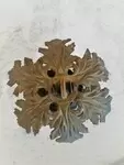 Bronze and glass pendant light