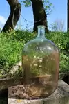 Large bubbled glass carboy