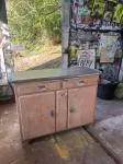 Mado buffet in raw wood and aluminum 