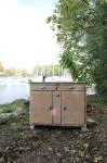 Mado buffet in raw wood and aluminum 