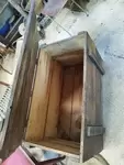 Old wooden weapons case 