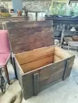 Old wooden weapons case 