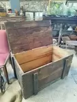 Old wooden weapons case 