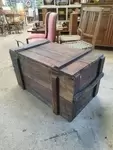 Old wooden weapons case 
