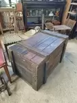 Old wooden weapons case 