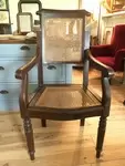 Caned barber chair