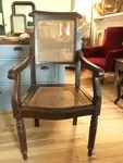 Caned barber chair