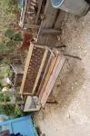 Cast iron and wood bench 