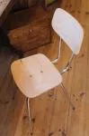Chrome and wood chair from the 60s and 70s 