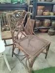60s wicker and bamboo chair 