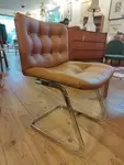Space Age 70s chrome and leatherette chair 