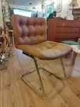 Space Age 70s chrome and leatherette chair 