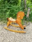 70s wooden rocking horse