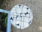 Chrome tulip stool