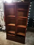Double curtain filing cabinet