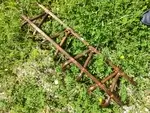 Coat rack in varnished rattan