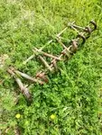 Coat rack in varnished rattan