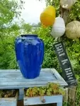 Cobalt blue garden jar