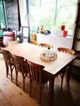 Compass feet dining table