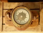 Compass on its wooden base