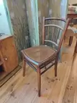 Curved wood bistro chair
