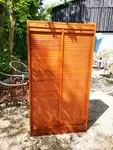 Double curtain filing cabinet