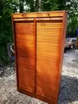 Double curtain filing cabinet