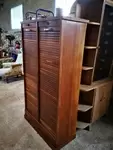 Double curtain filing cabinet