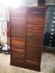 Double curtain filing cabinet