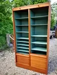 Double curtain filing cabinet