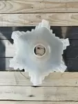 Draped frosted glass lampshade 