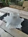 Draped frosted glass lampshade 