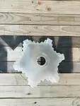 Draped frosted glass lampshade 