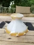 Draped opaline lampshade