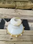 Draped opaline lampshade